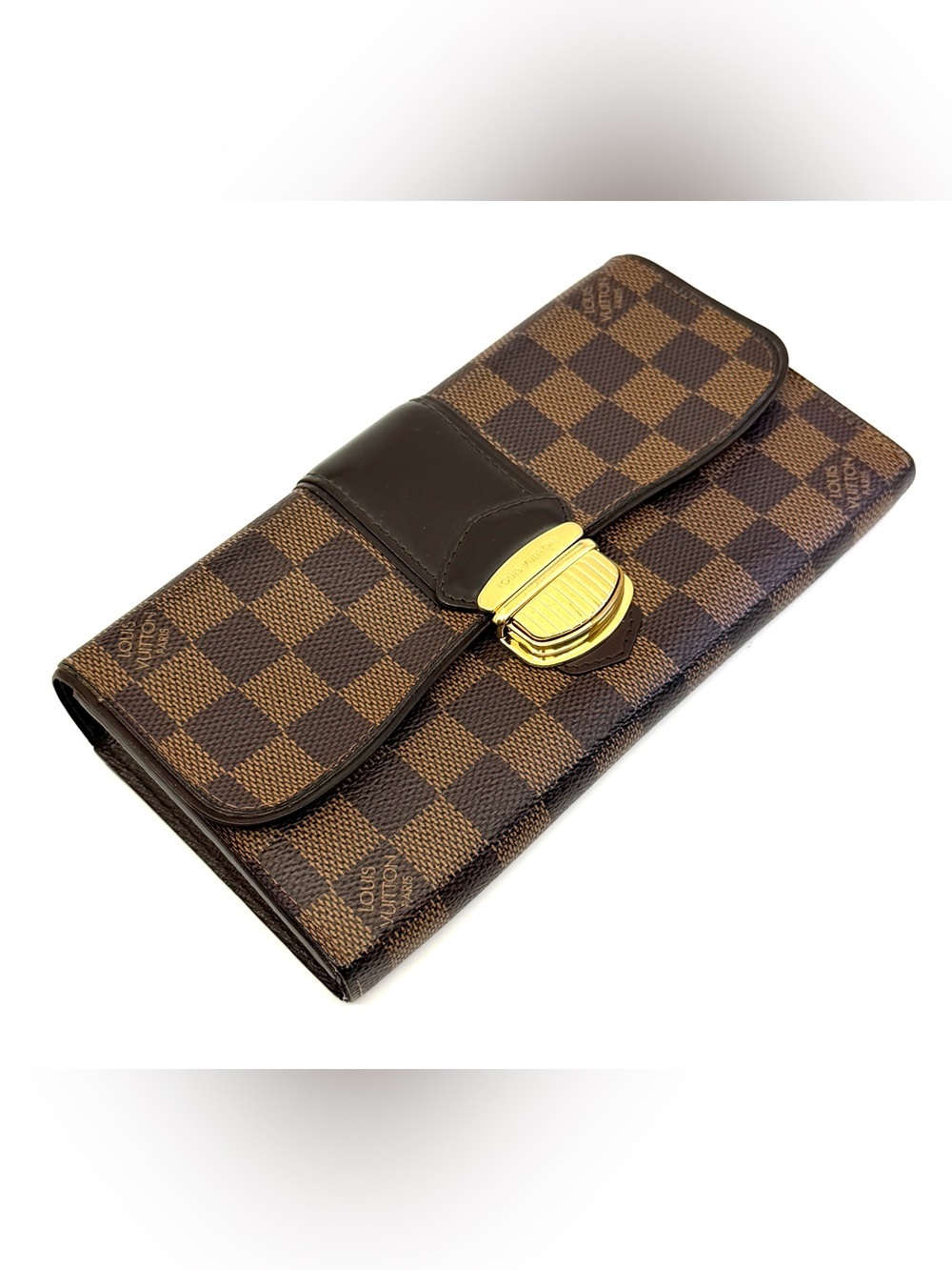 Authentic Louis Vuitton Damier Portefeuille Sistina Wallet N61747